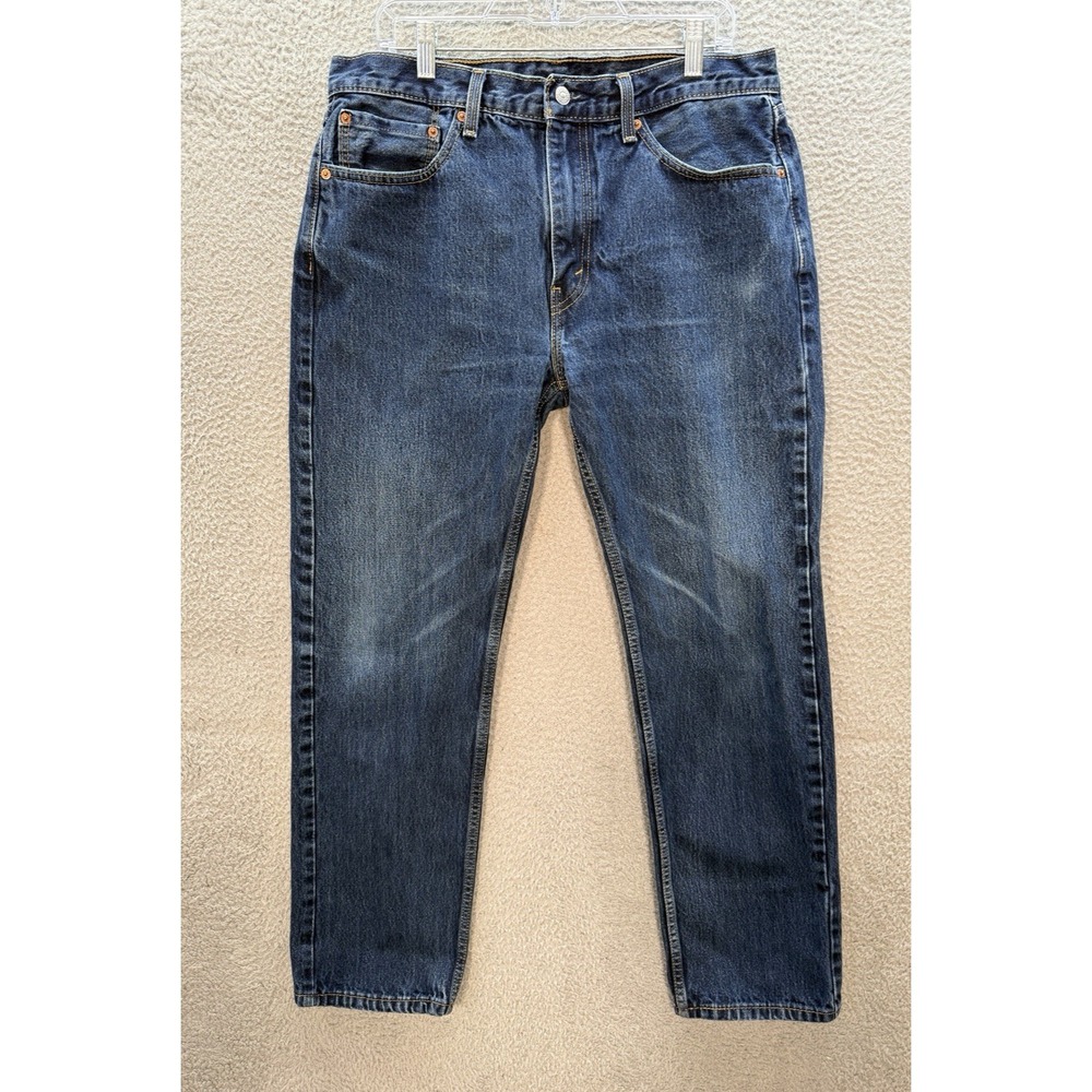Levis 505‎ Jeans Mens 36x32 Blue Denim Regular Fit Workwear Grunge Skater